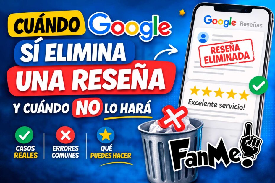 cuándo google elimina reseñas de google business