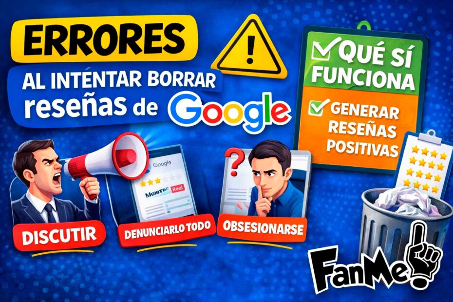 errores que cometen los negocios al intentar borrar reseñas de Google